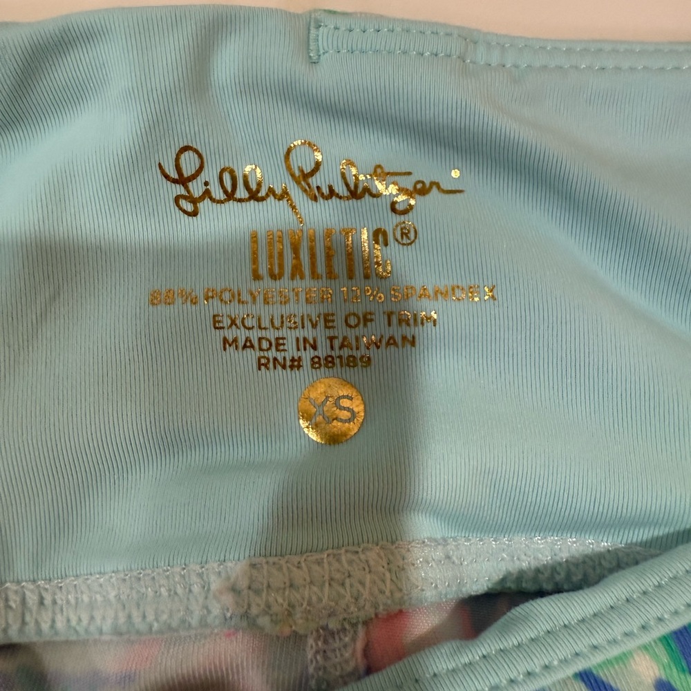 Lilly Pulitzer Luxletic Cropped Tropical Vibrant Patterned Leggings Size XS - Picture 10 of 10
